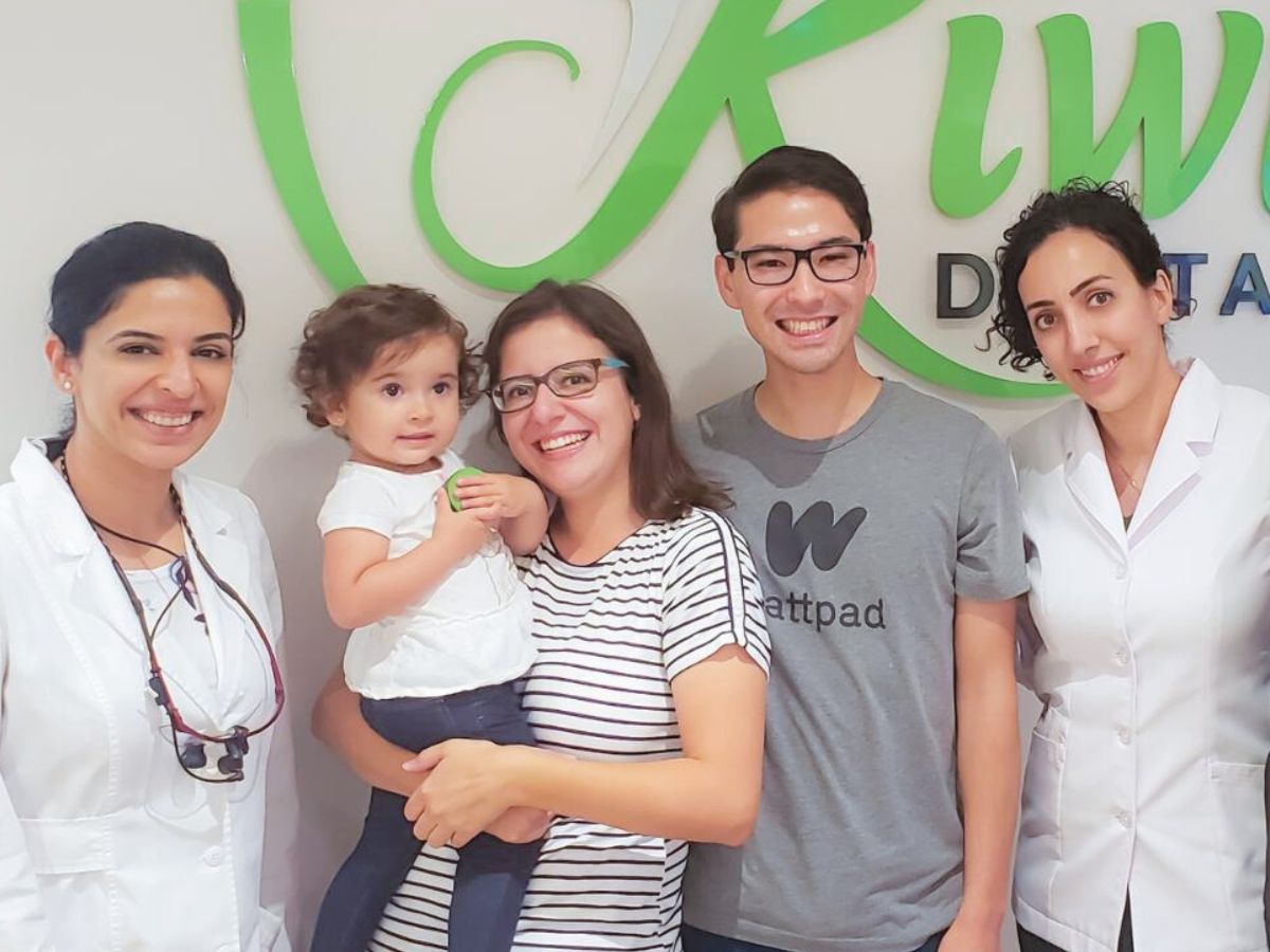 Dr. Zainab Baghdadi with patient and family picture
